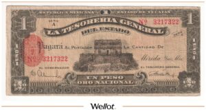 1 Песо 1916 Мексика Юкатан
